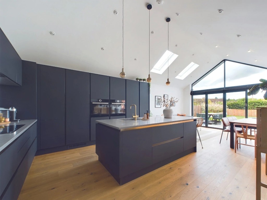 Bright open-plan living space with quality finishes and natural light.